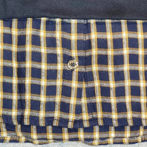 Tommy Hilfiger Women's L Sleeve Navy/Plaid Layered Look Sweatshirt Hoodie SIZE? - Picture 5 of 12